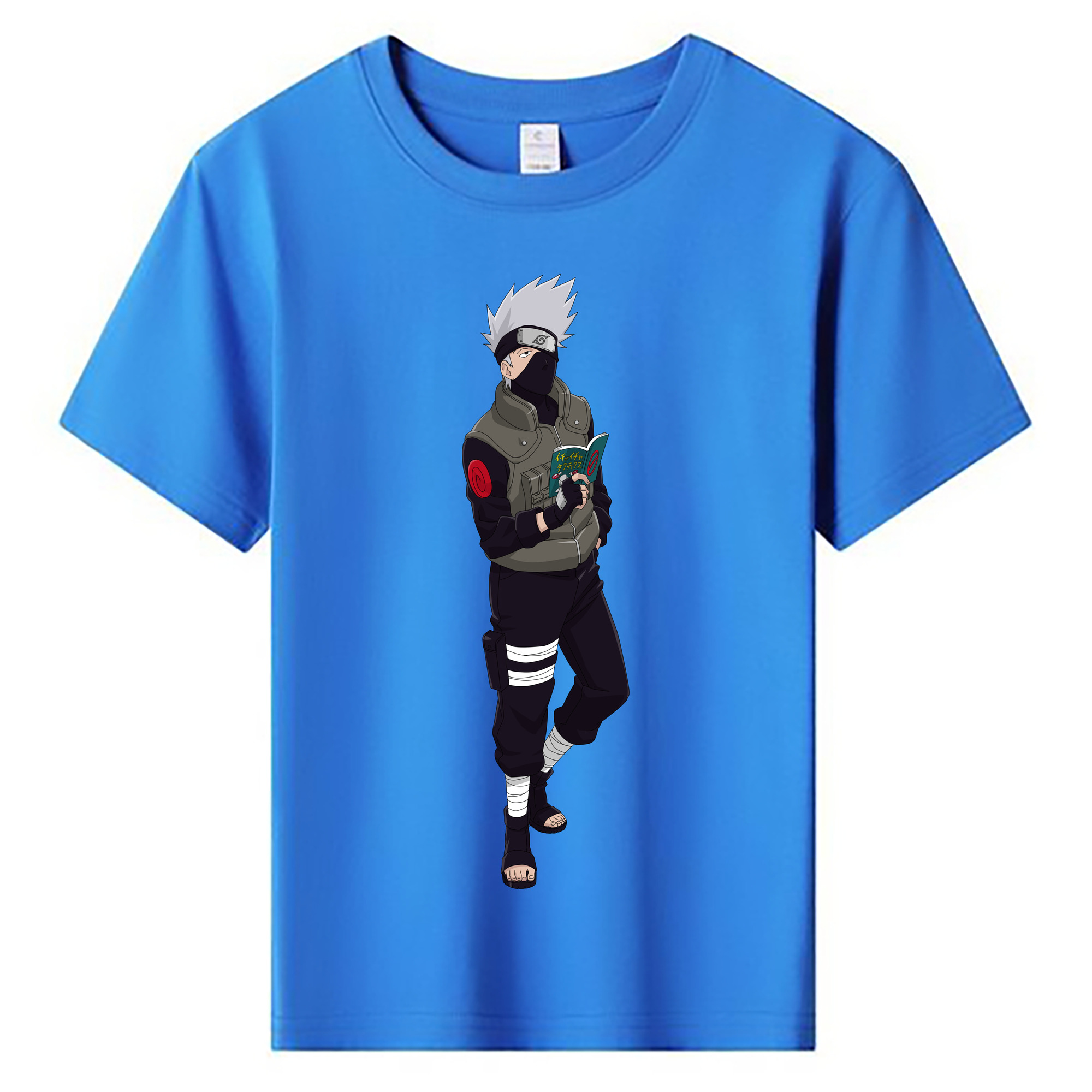 （画像用） NARUTO -ナルト- はたけ カカシ Hatake Kakashi 綿100％キッズTシャツ（フロントプリント）